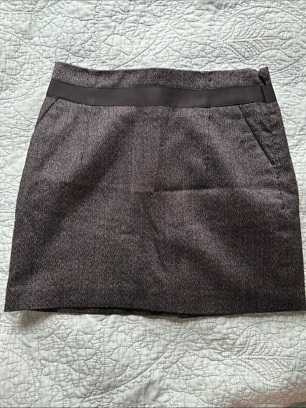 The Limited Metallic Charcoal Mini Skirt 2